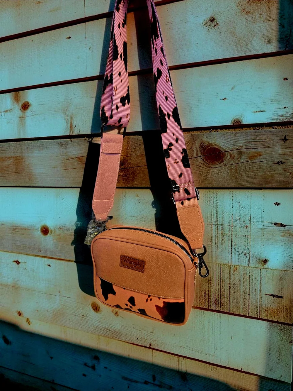NEW Wrangler Blush Pink Crossbody & Guitar Strap Bag Women Western Cowgirl NWT